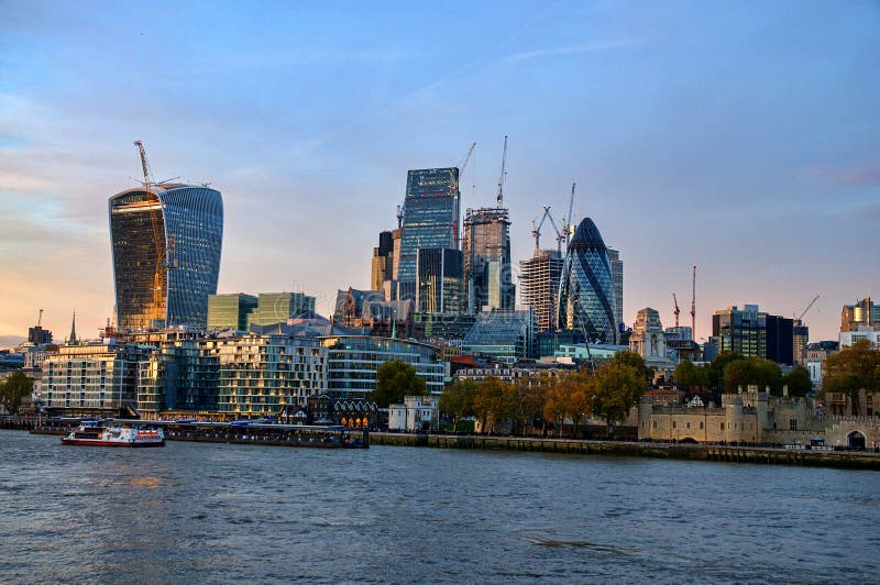 Modern Cityscape of London, England Stock Photo - Image of autumn ...