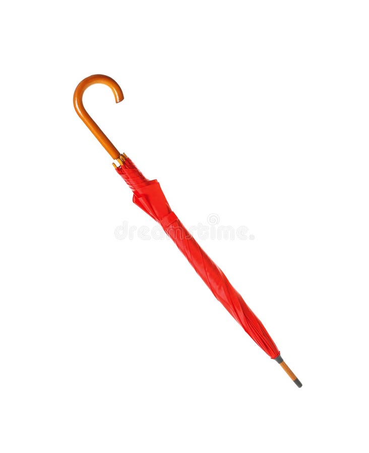 Modern Closed Red Umbrella Isolated Stock Image Image of colorful