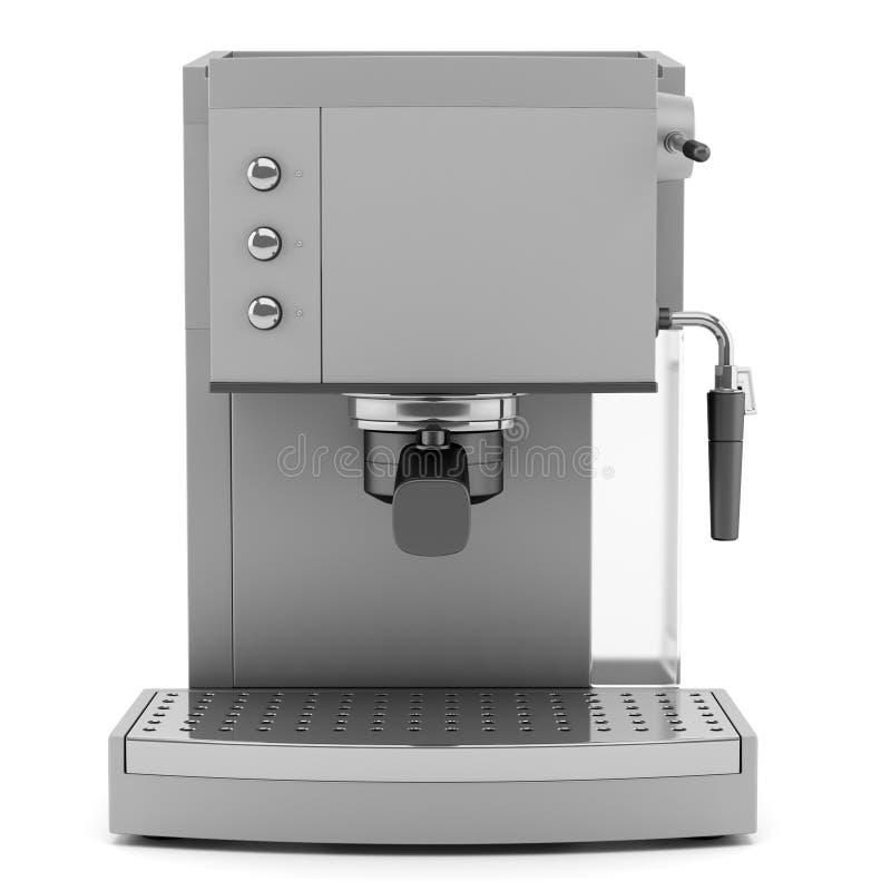 Modern coffee machine isolated on white royalty free illustration
