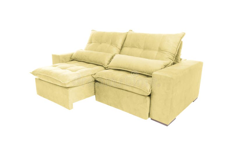 Modern Color Suede Couch Sofa Isolated on White Stock Image Image of