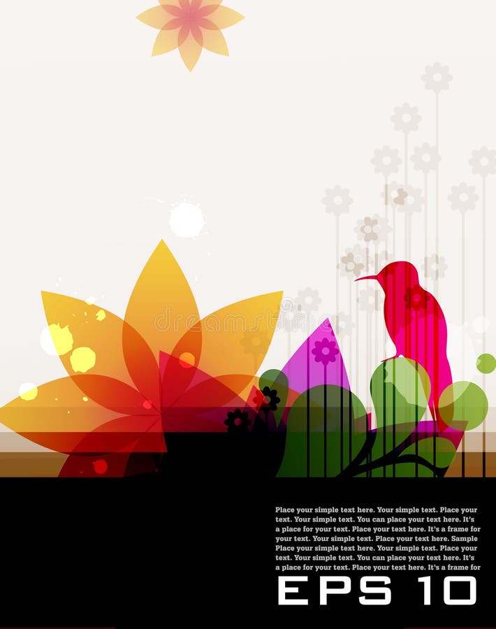 Modern colored floral background