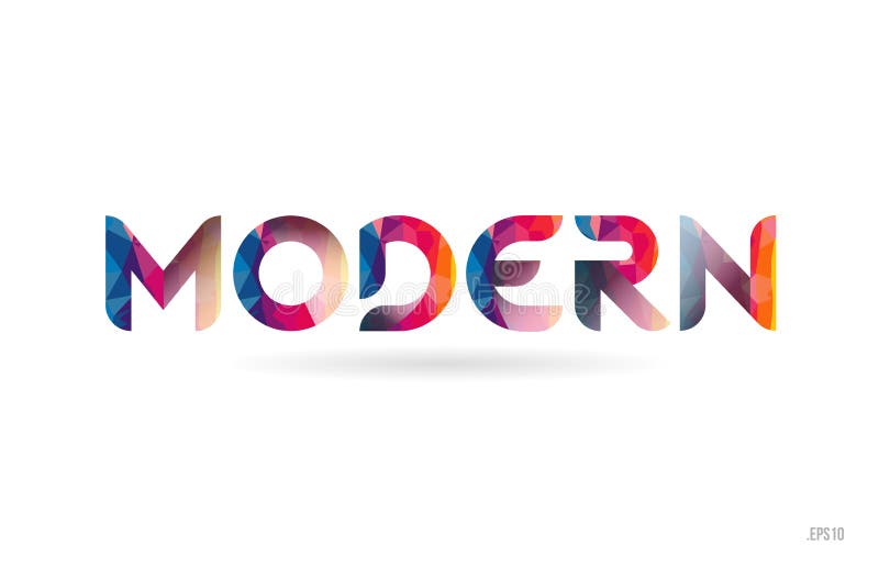 Modern Colored Rainbow Word Text Suitable for Logo Design Stock ...