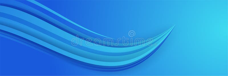 Modern Colorful Blue Wave Wide Banner Background. Abstract Background for Banner  Design Stock Illustration - Illustration of layout, vector: 235110498