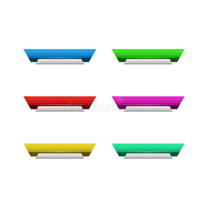 Modern Colorful Empty Title Banner Template Stock Vector - Illustration