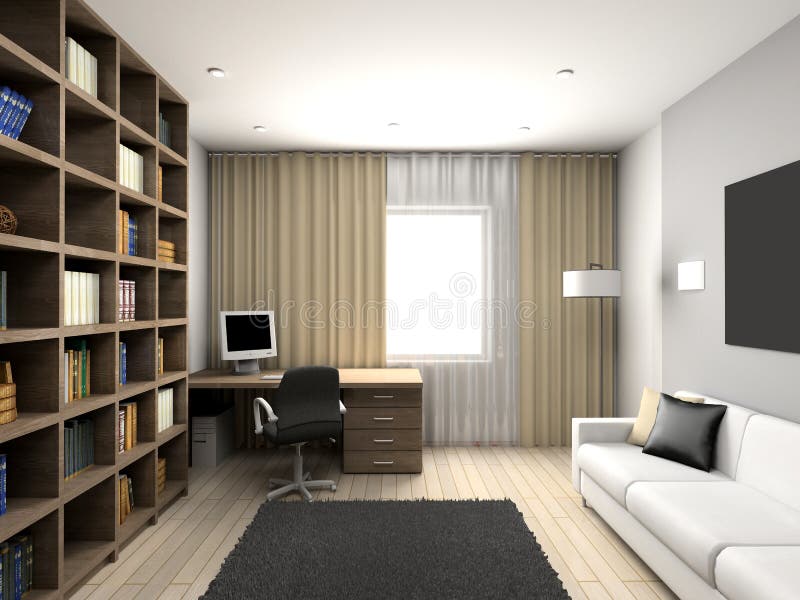 Modern comfortabel binnenland stock illustratie Modern comfortabel binnenland stock illustratie