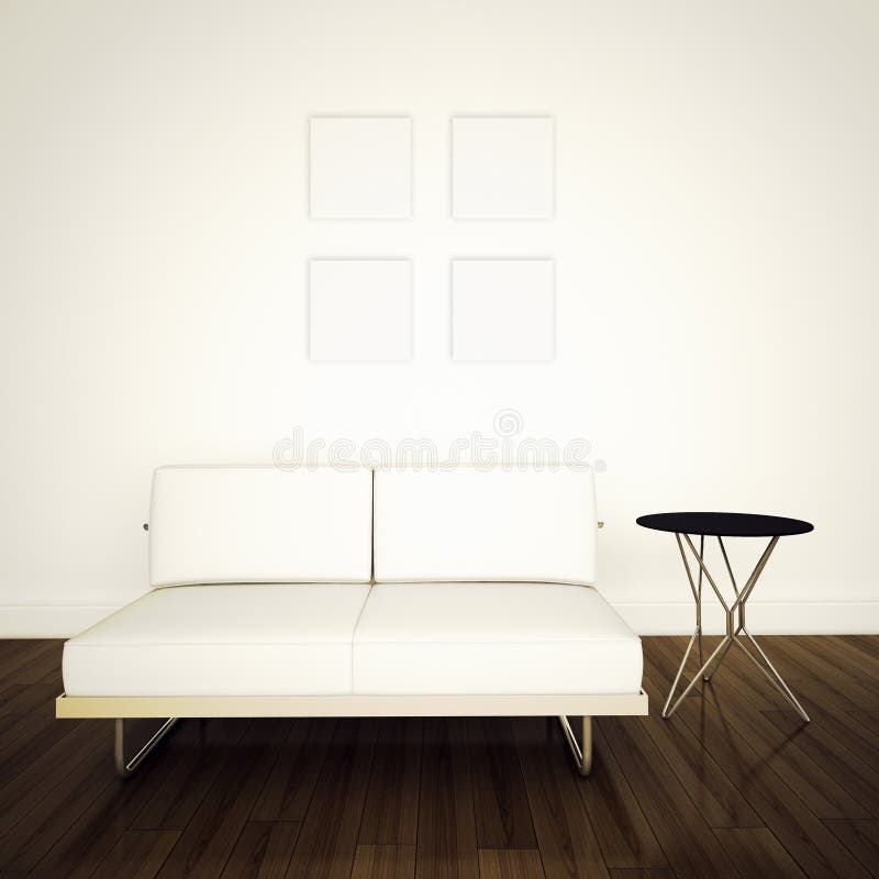 Modern comfortable interior with 3d rendering royalty free stock images