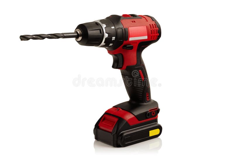 Modern Compact and Powerful Cordless Drill Screwdriver Stock Image