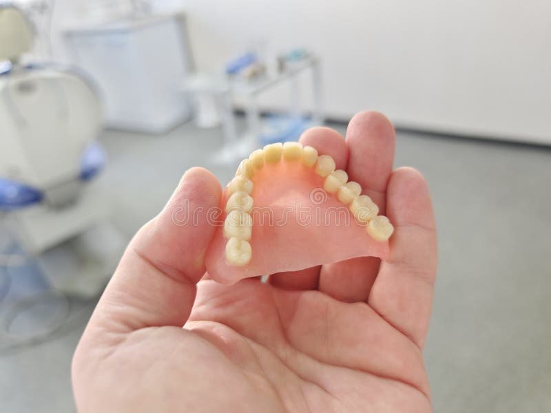 Complete Removable Denture Based on Acrylic Stock Image Image of