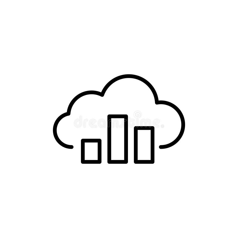 Modern computer cloud line icon. vector illustration Modern computer cloud line icon. vector illustration