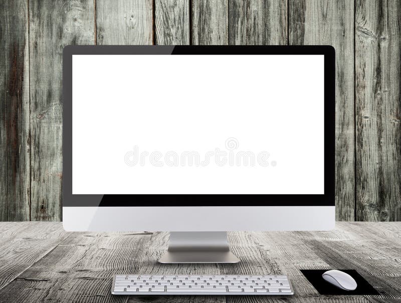 Modern computer display stock image