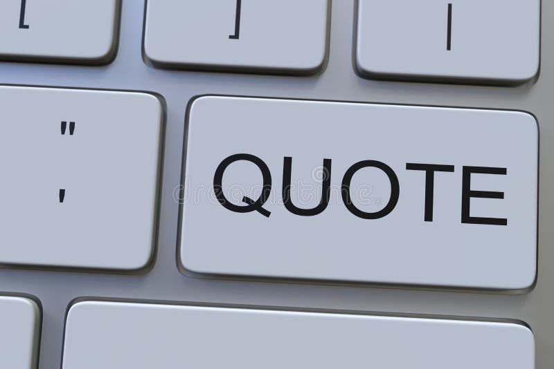 Quote red keyboard button stock illustration. Illustration of quotation 101975408