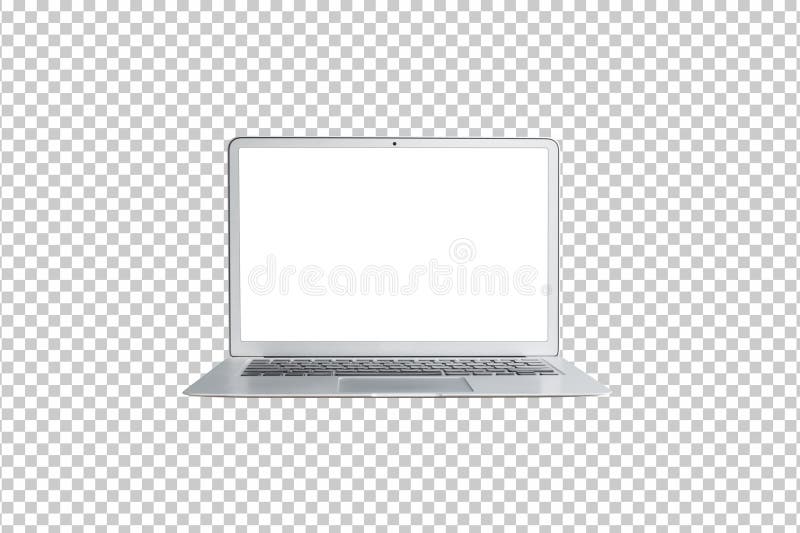 Modern computer,laptop with blank screen background royalty free stock photos