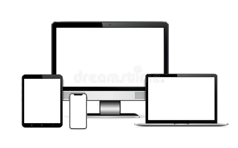 Modern TV Blank Screen with Video Player Interface Stock Vector ...