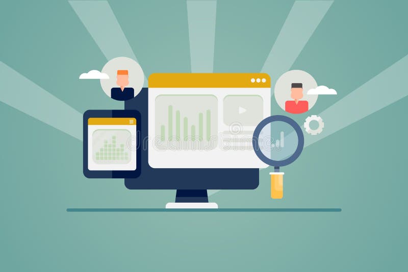 Customer marketing, customer database, profile information, know your customer concept. royalty free illustration