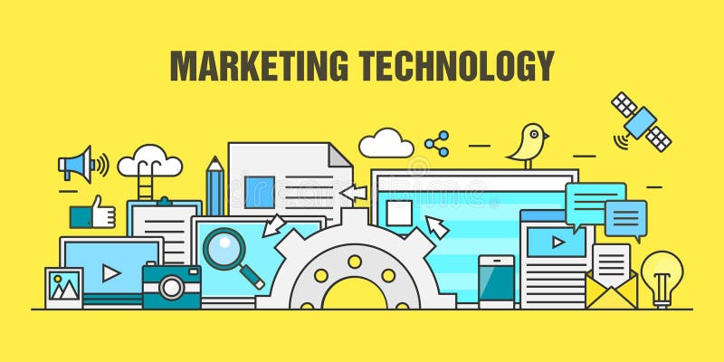 Modern Concept Of Marketing Technology - Vector Illustration Web Banner