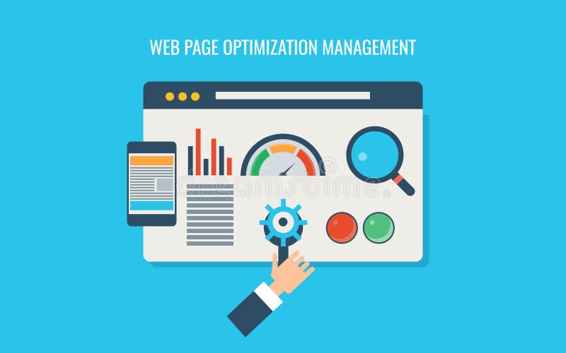 Ilustrasi futuristik Technical SEO - kecepatan situs & schema markup
