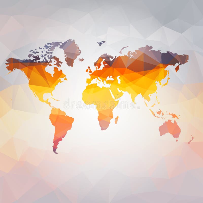 Modern concept of world map vector stock illustration