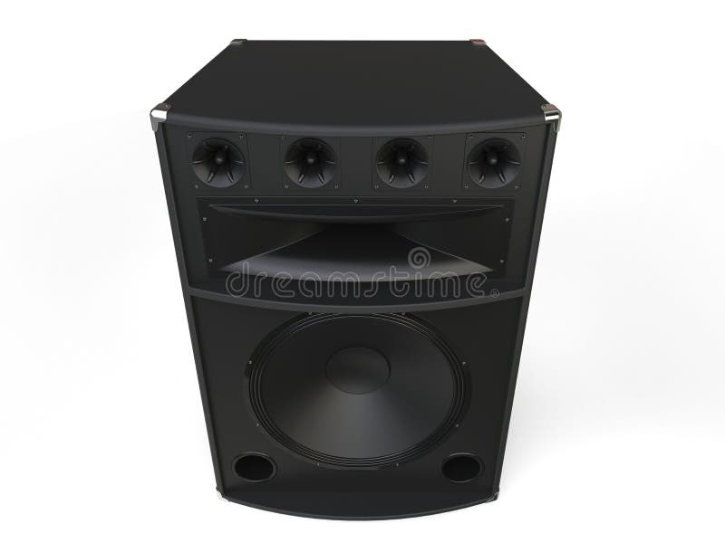 Modern Concert Full Range Speaker Top View Stock Illustration