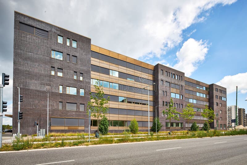 A modern condo building in denmark with nice view royalty free stock images