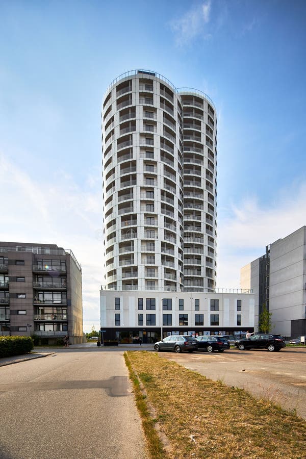 A modern condo building in denmark with nice view royalty free stock photos