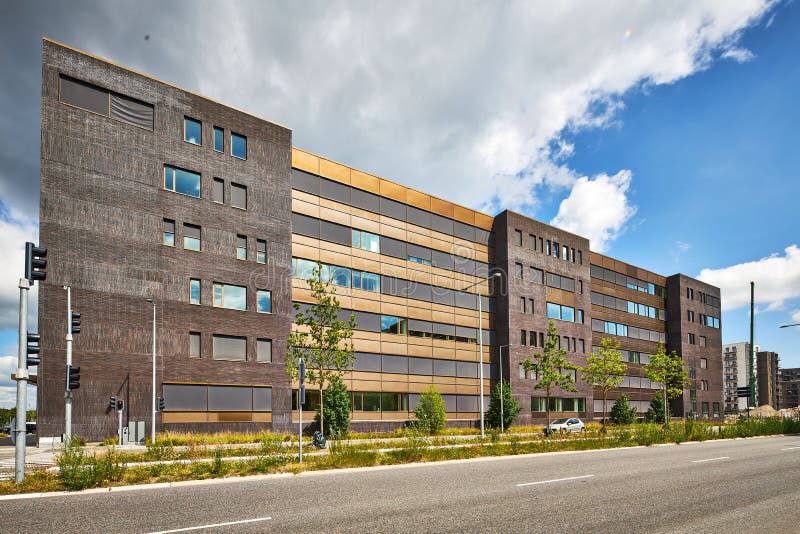 A modern condo building in denmark with nice view royalty free stock image