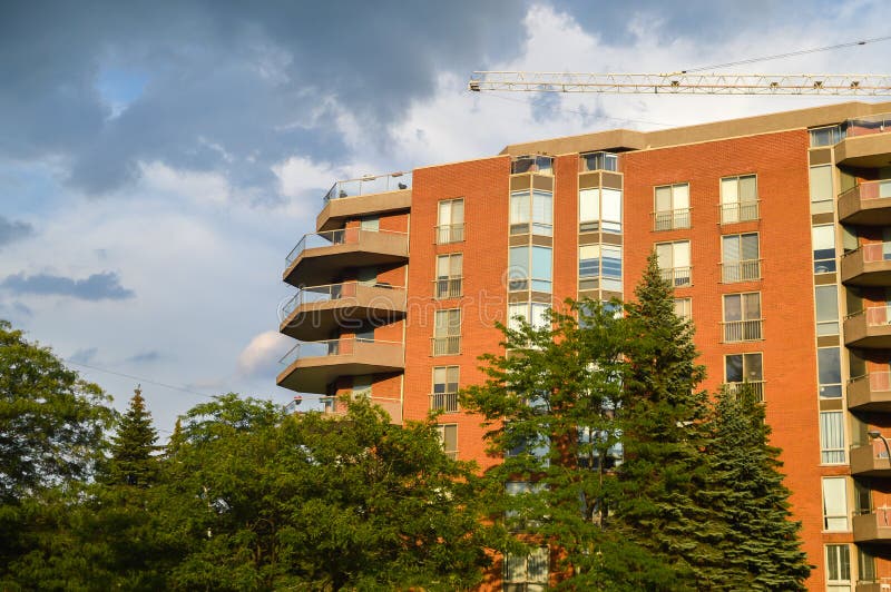 Modern Condo Buildings in Downtown Montreal Stock Image Image of