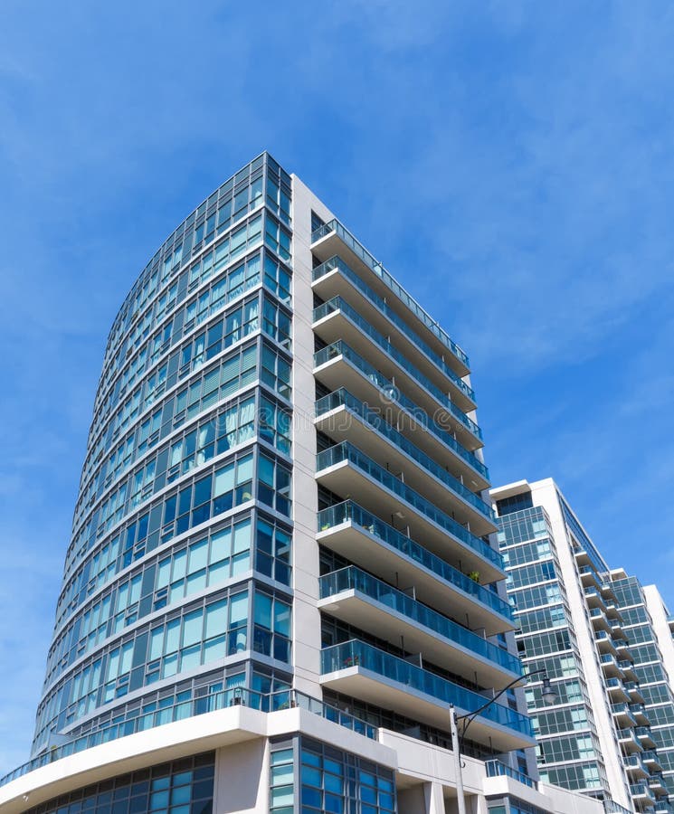 Blue Sky Condo stock image. Image of highrise, balcony 1022911
