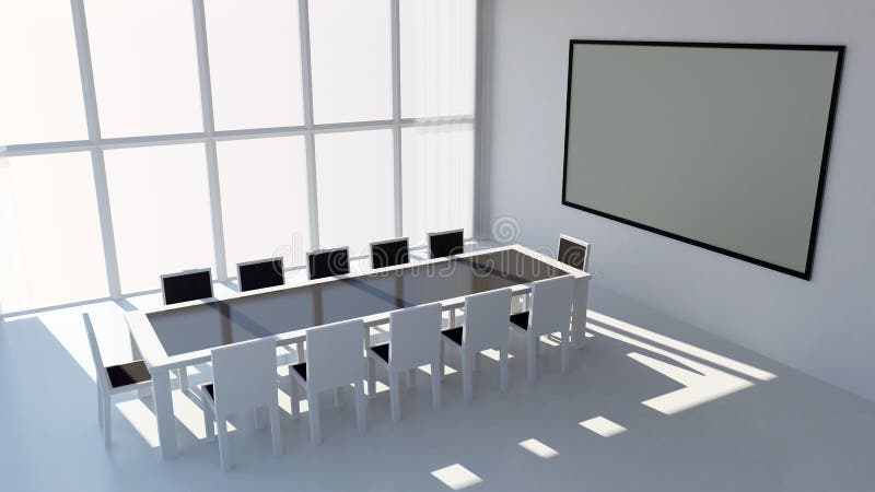Modern conference room vector illustration