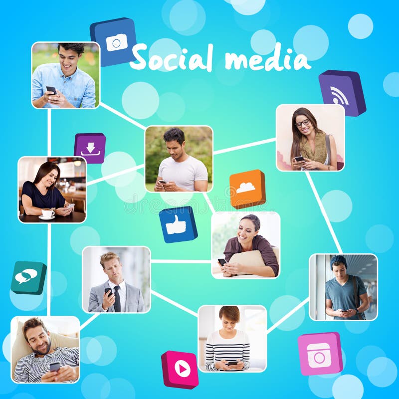Modern Connections. Concept Shot of Modern Social Media. Stock Photo