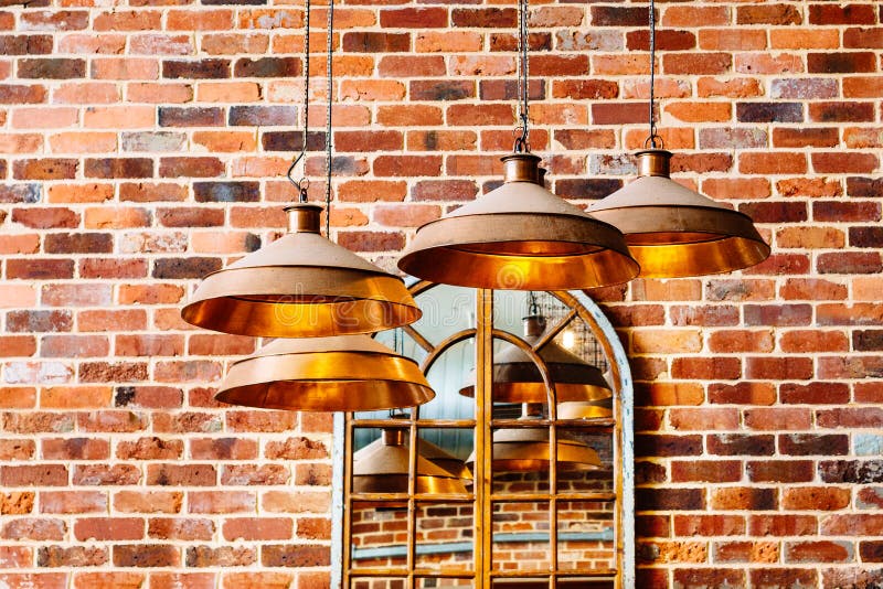 Modern copper lights stock image. Image of trend, lighting 67191777