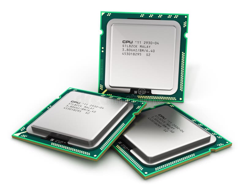 Modern CPU vektor illustrationer Modern CPU vektor illustrationer