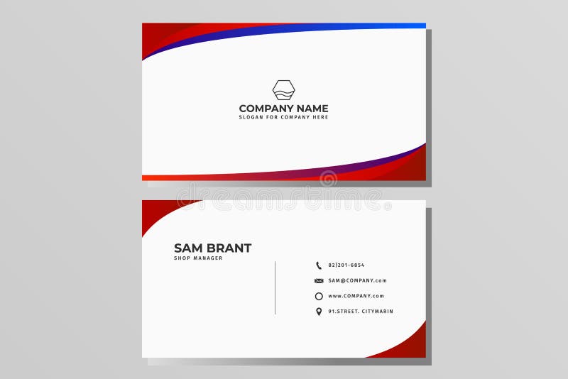 Modern Creative Business Card and Name Card,horizontal Simple Clean  Template Vector Design, Layout in Rectangle Size. Stock Illustration -  Illustration of layout, background: 121466172