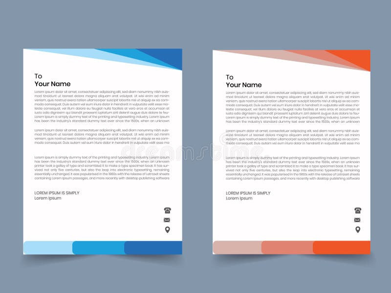 Modern Creative Elegant Corporate, Company Letterhead, Pad Template
