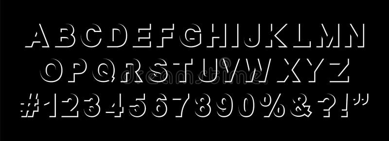 Modern creative part stroke font alphabet vector illustration Modern creative part stroke font alphabet vector illustration