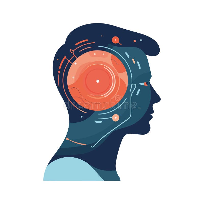 Modern cyborg futuristic technology royalty free illustration