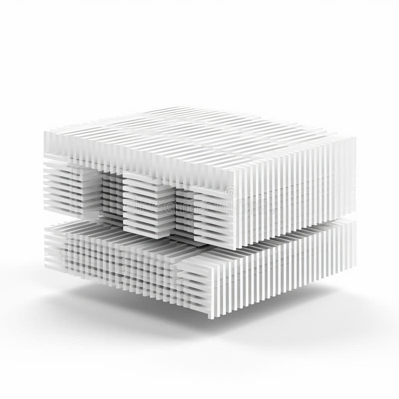 Modern 3d Array Isolated on White Background Design Concept Stock ...