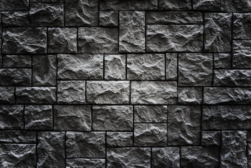 Modern Dark Brick Wall. Pattern of Decorative Stone Wall Background.  Surface Black Wall Texture Stock Image - Image of design, interior:  174545981