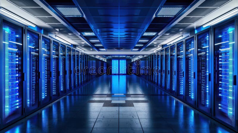 A modern data center. royalty free stock image.