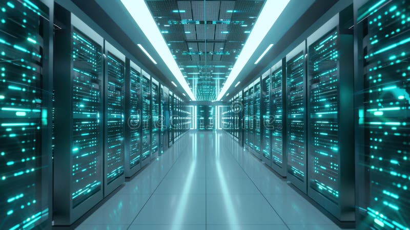 The modern data center. stock image.