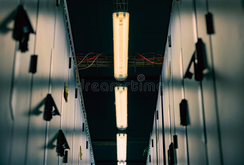 Modern data center room. stock image