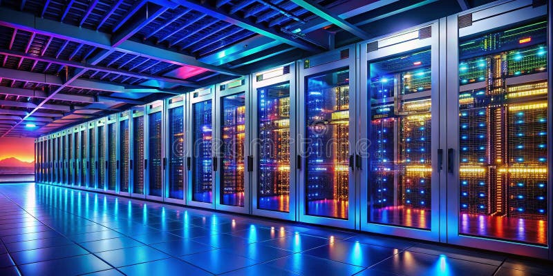 Modern Data Center Security Robust Network Access Control for Enhanced Enterprise Protection royalty free illustration