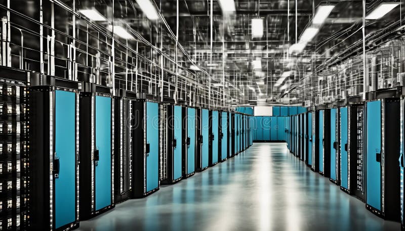 Modern Data Center Server Room royalty free stock photos