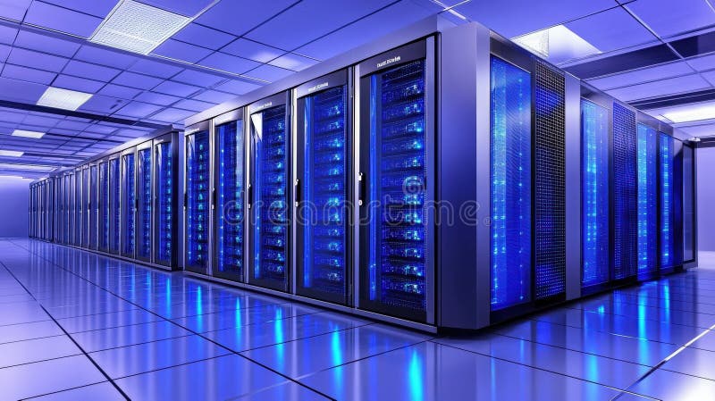 Modern Data Center Infrastructure royalty free illustration