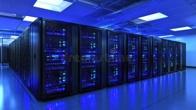 Modern Data Center Infrastructure royalty free illustration