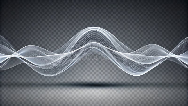 Modern Data Science Background Abstract Grey Wave Stream Design for Technology and Business Presentations. This abstract, wavy grey stream graphic serves as a compelling visual element for presentations, websites, and other design projects related to modern data science, technology, and business. The dynamic flow of the lines evokes a sense of frequency, sound waves, and complex data patterns, creating a sophisticated and engaging backdrop. The muted grey tones contribute to a professional and