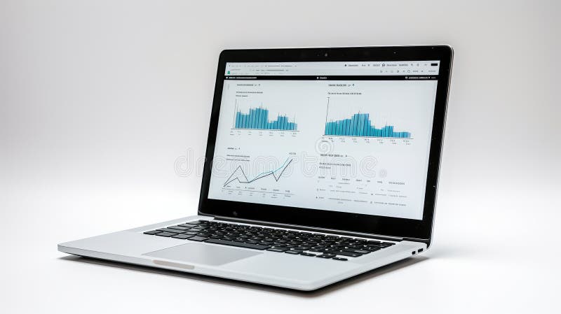 Modern data white background stock illustration