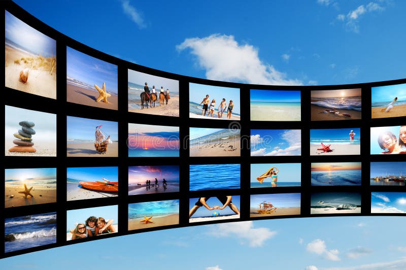 Modern de schermenpaneel van TV stock afbeelding Modern de schermenpaneel van TV stock afbeelding