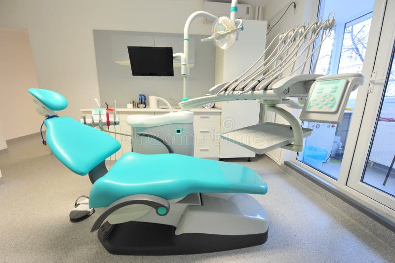 Modern Dentistry Chair and Utensils Stock Photo Image of diagnosis