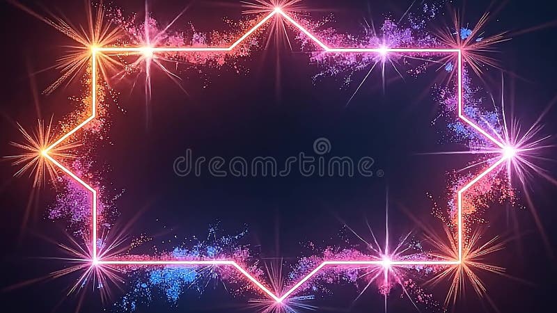 A modern design animation brings forth a layered starburst rich Generative AI vector illustration