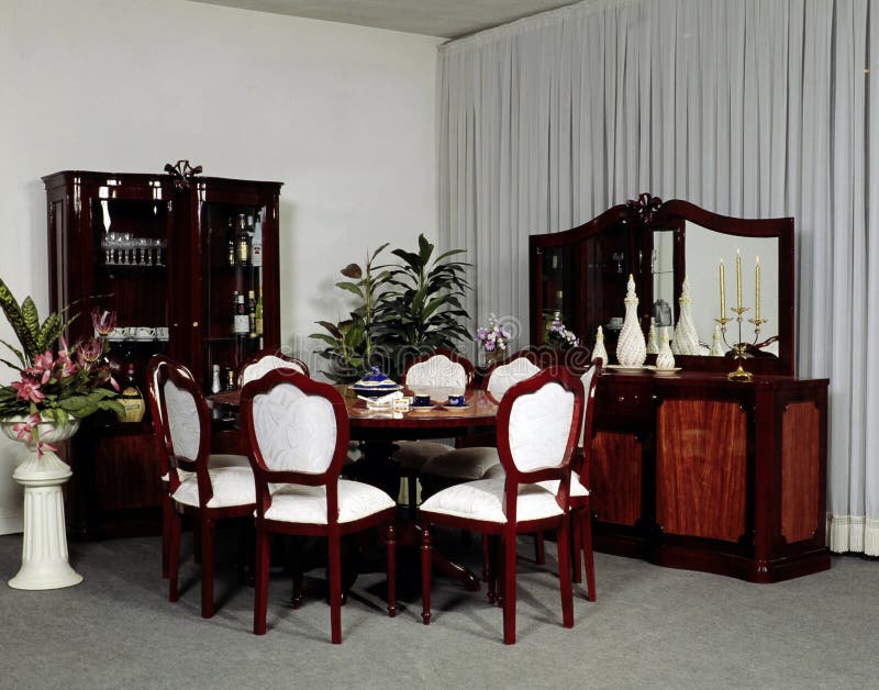 Modern Design Dining Room, Bedroom, Living Room Sets Stock Photo